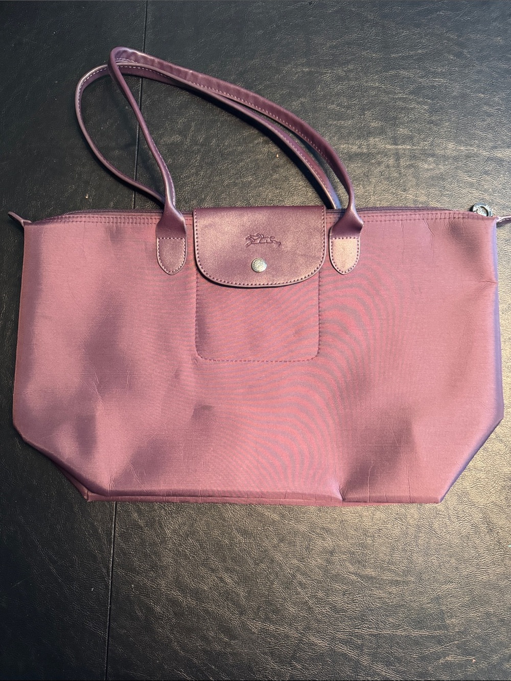 Longchamp Purple Tote Shoulder Bag